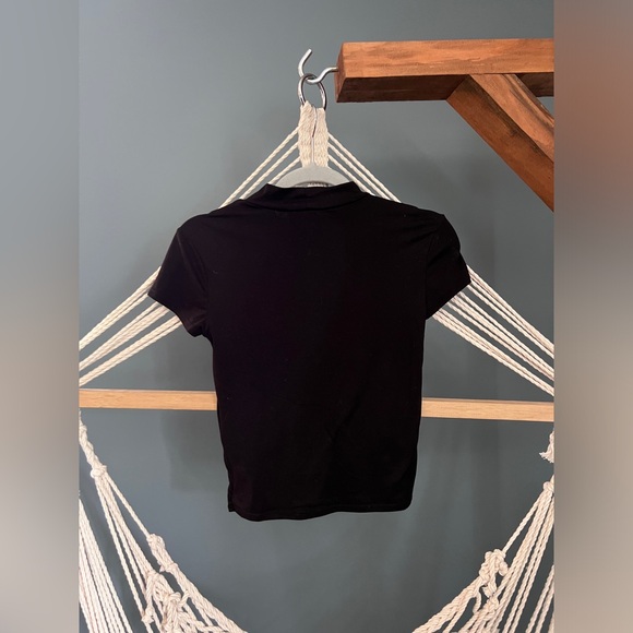 YMI Mock Neck Top Black - Picture 2 of 3